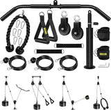 Home Gym LAT & Lift Pulley System – Cable Workout Attachments Best For Athlete