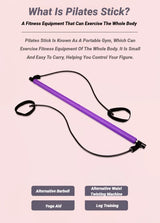 Portable Yoga & Pilates Bar with Resistance Bands – Full Body Toning & Stretching
