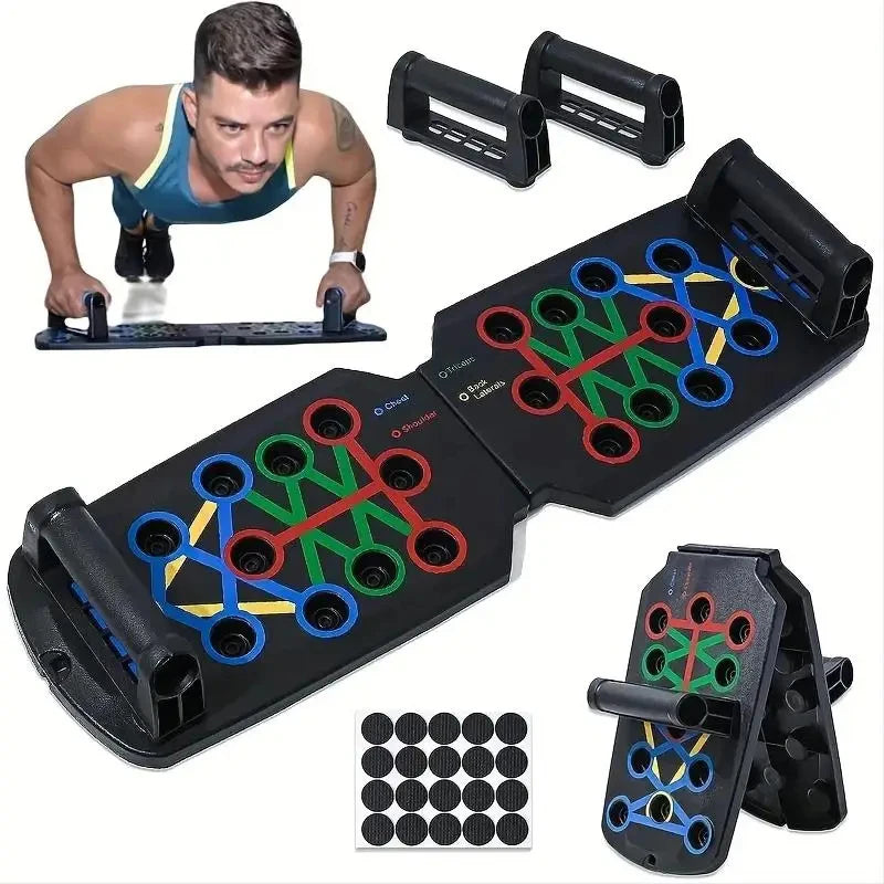 HRSFitness PowerPush Pro 30 — Portable Push Up Board for Full-Body Home Workouts
