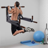 Wall Mounted Pull-Up Bar & Dip Station – Heavy Duty Home Gym for Upper Body Training