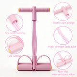 Elastic Sit-Up Resistance Band with 6 Tubes for Home Gym Yoga and Core Training